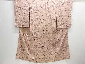 アンティーク　紋錦紗枝葉模様着物